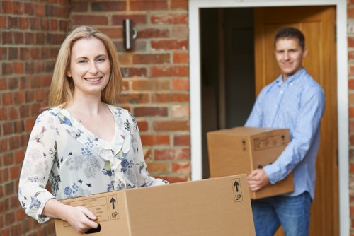 Professional removals van on a Paddington street during a home move