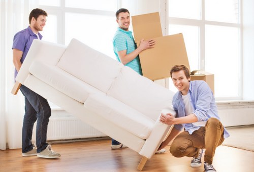 Removal team assisting with a Paddington home move near local apartment buildings