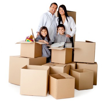 Protected moving crew working carefully during a safe and insured removal